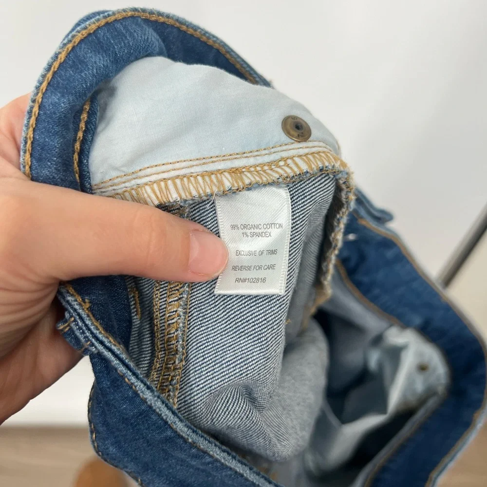 Garnet Hill Mid-Rise Straight Leg Jeans - Picture 8 of 8